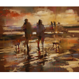 January sunset, 20" x 25", pastel