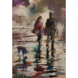 Stormy sky, 16" x 11", pastel
