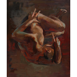 Falling, 36" x 30", oil on canvas
