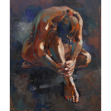 Hands clasped, 50" x 42", oil on canvas